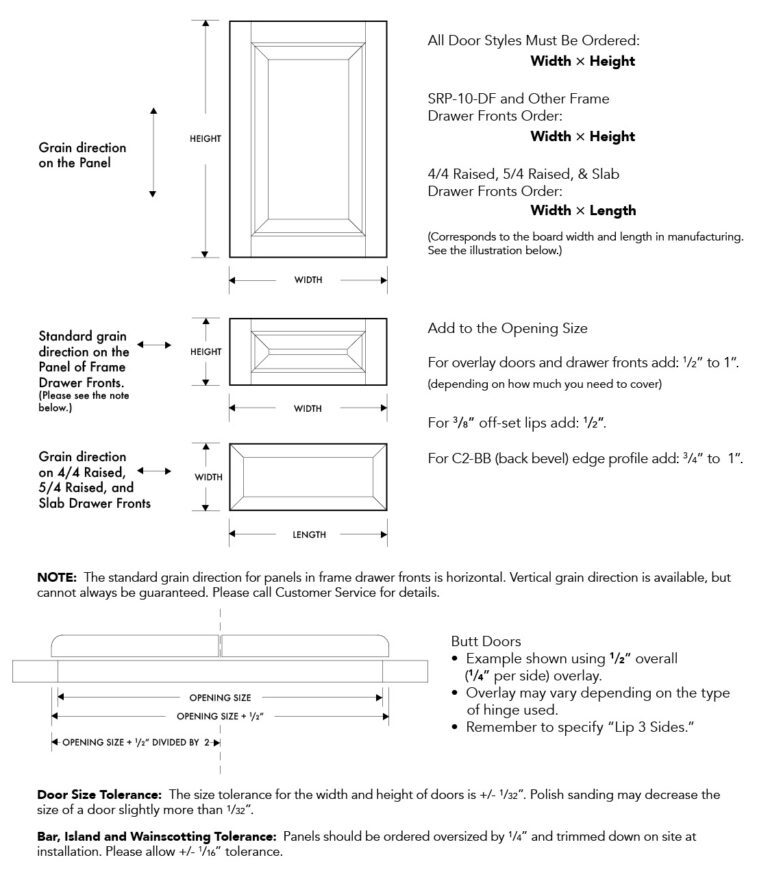 How to Measure Cabinet Doors and Drawer Fronts - Keystone Wood Specialties
